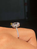 11x9 mm Radiant Cut Moissanite Ring