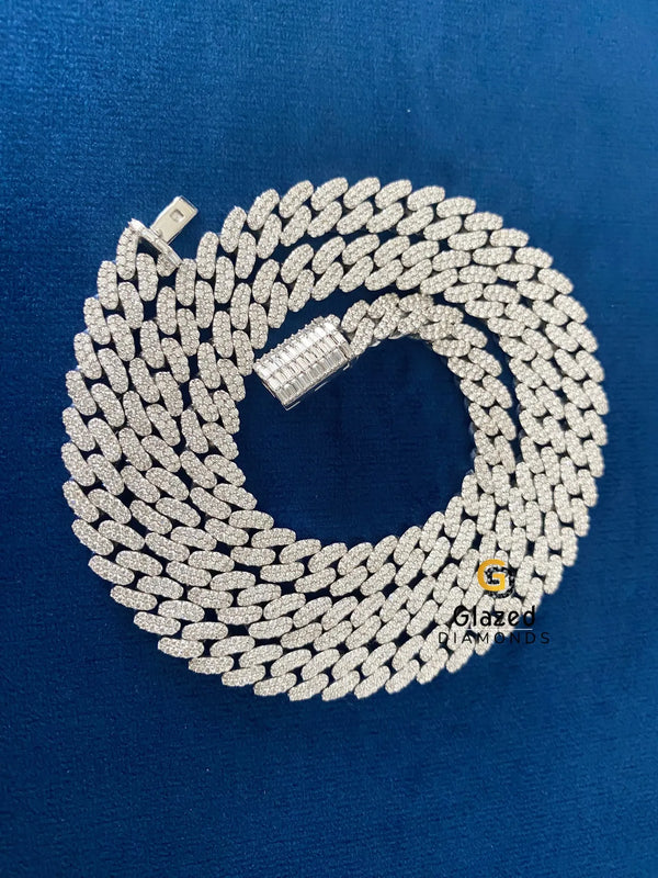 12MM Round Moissanite Hip Hop Cuban Link Chain