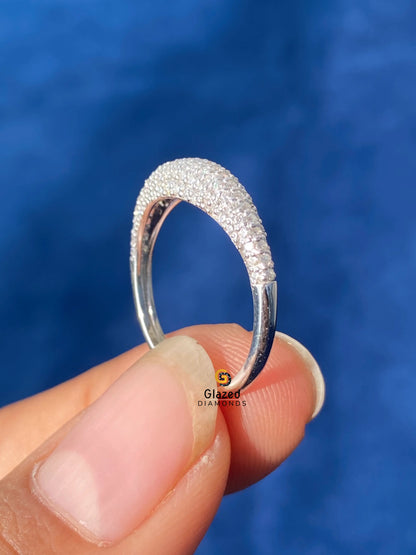 Eternity Micro Pave Moissanite Dome Statement Ring