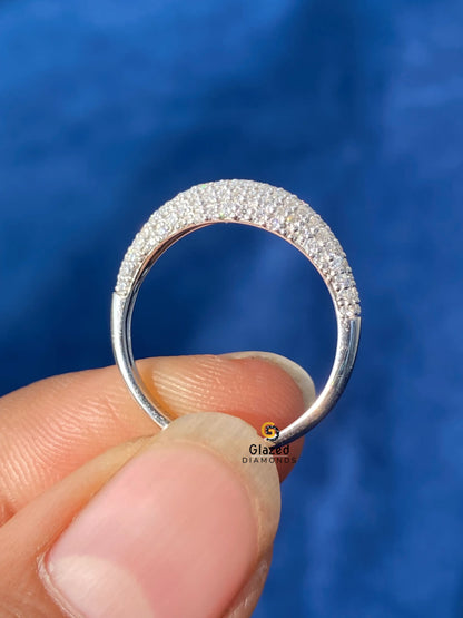 Eternity Micro Pave Moissanite Dome Statement Ring