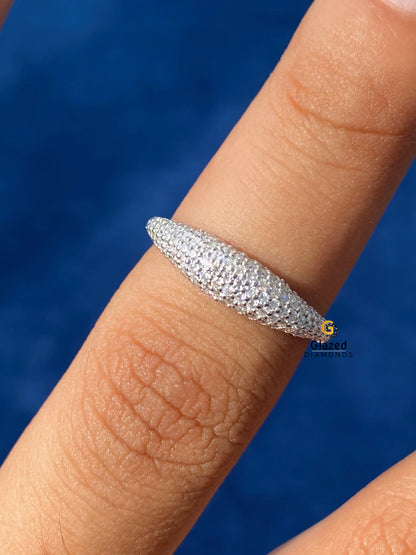 Eternity Micro Pave Moissanite Dome Statement Ring