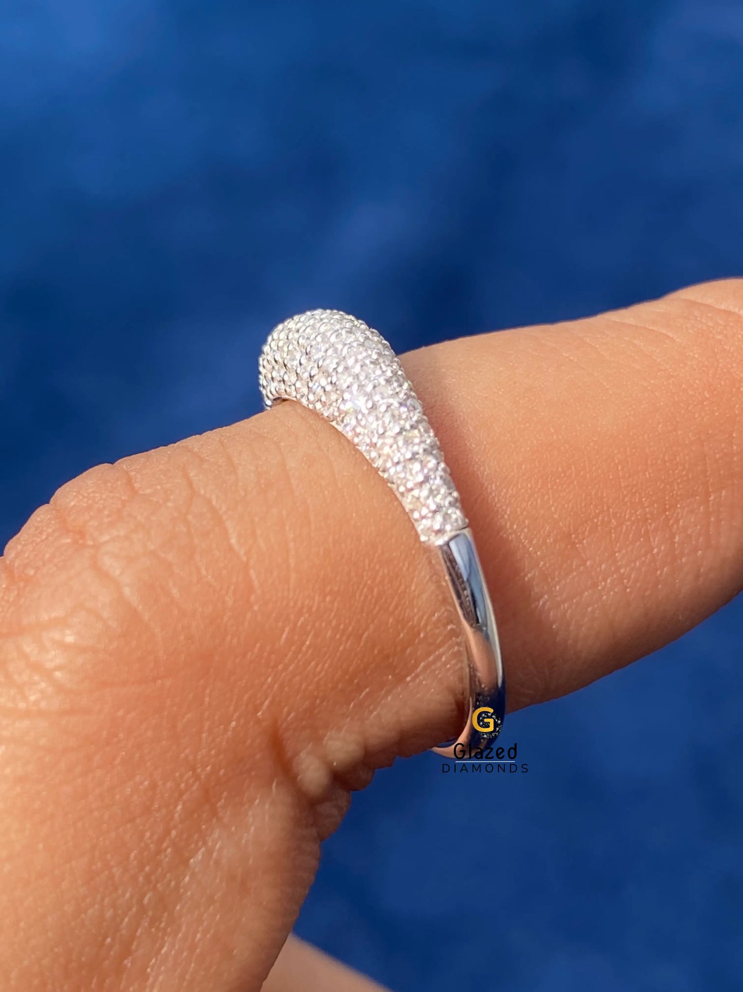 Eternity Micro Pave Moissanite Dome Statement Ring