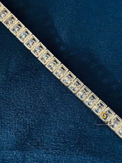 14K Gold 18 CT Radiant Cut Moissanite Tennis Bracelet