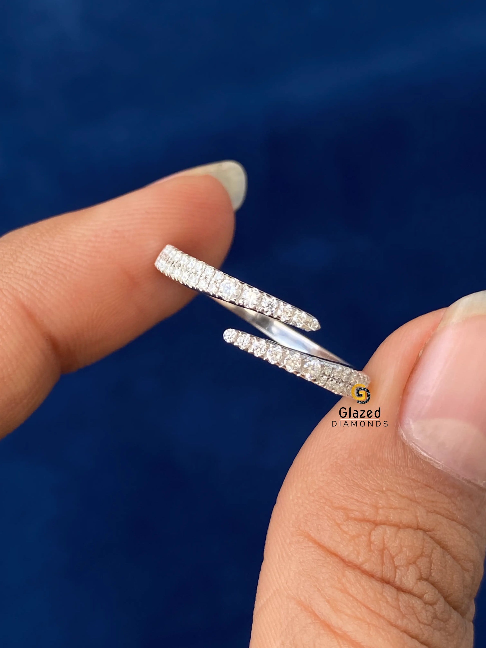 14K Gold Open Diamond Wrap Ring