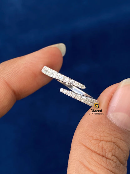 14K Gold Open Diamond Wrap Ring
