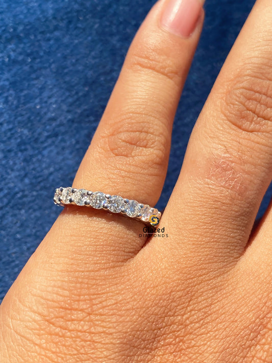 14K Solid Gold Round Diamond Matching Band For Women