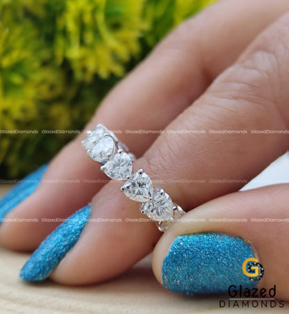 14K White Gold Full Eternity Band