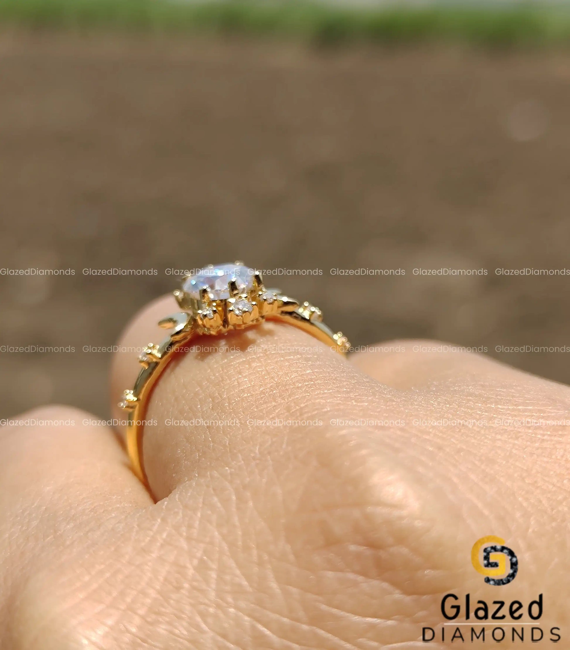 14K yellow Gold Statement Ring