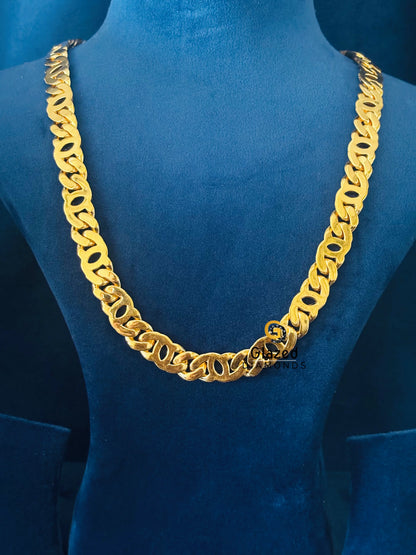 14MM 925 Silver Yellow Gold Plated Dust Cuban Chain For Men