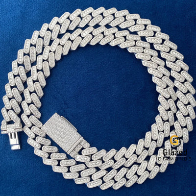14MM Round Moissanite Cuban Link Hip Hop Chain
