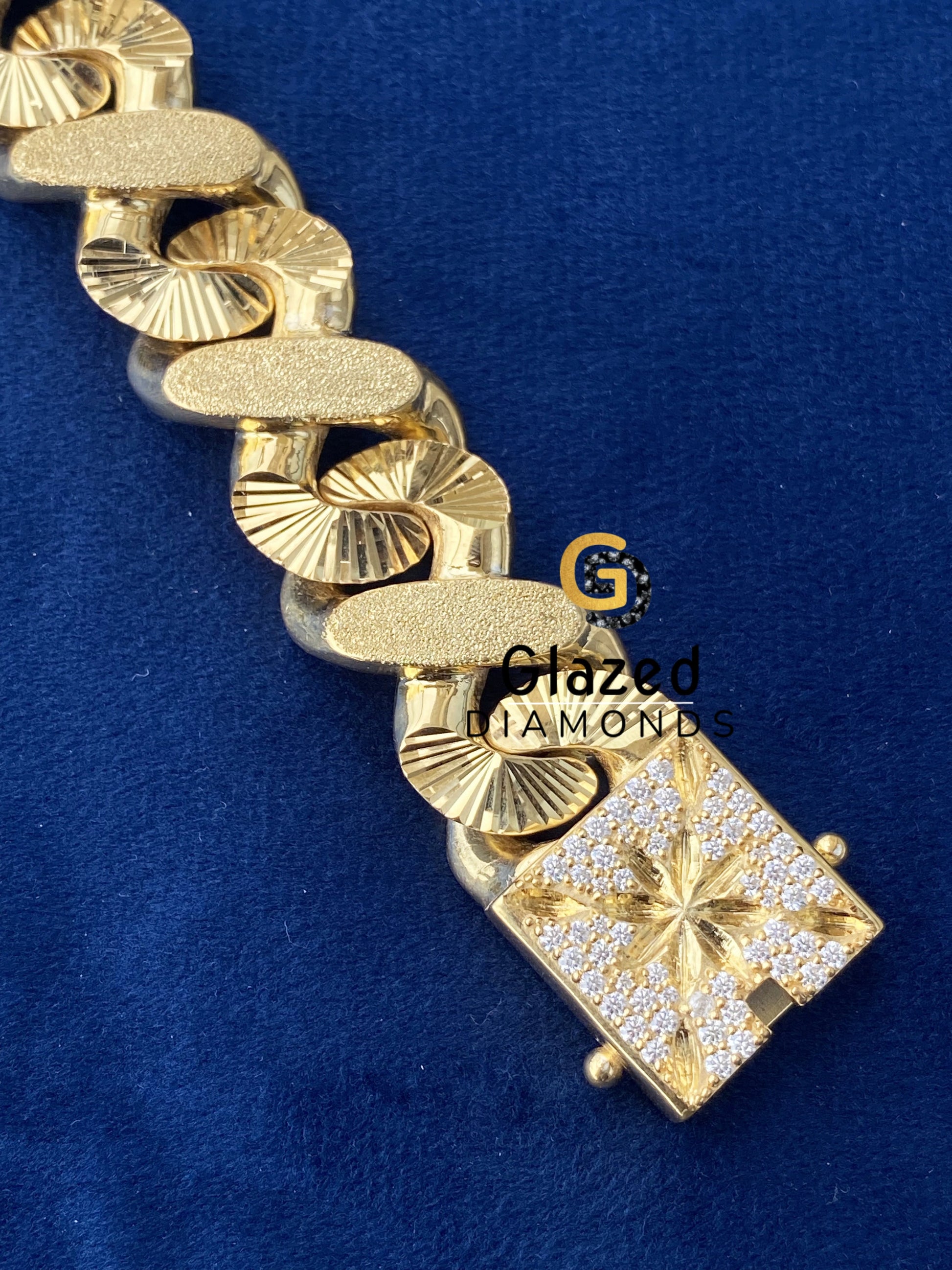 15MM 925 Silver Dust Cuban Link Bracelet