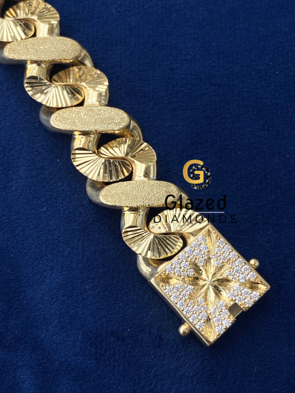 15MM Dust Cuban Link Bracelet