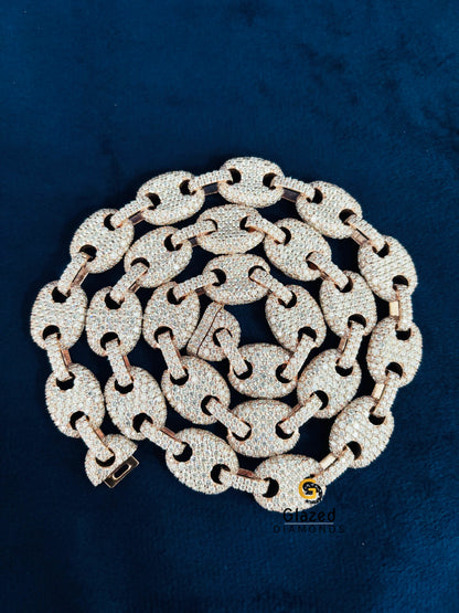 15MM Puff Link Moissanite Chain