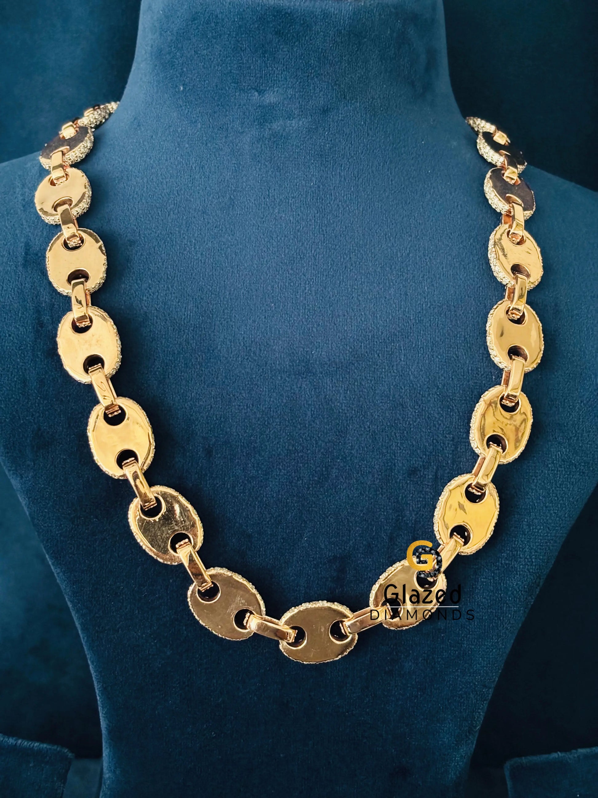 15MM Puff Link Moissanite Chain For Men