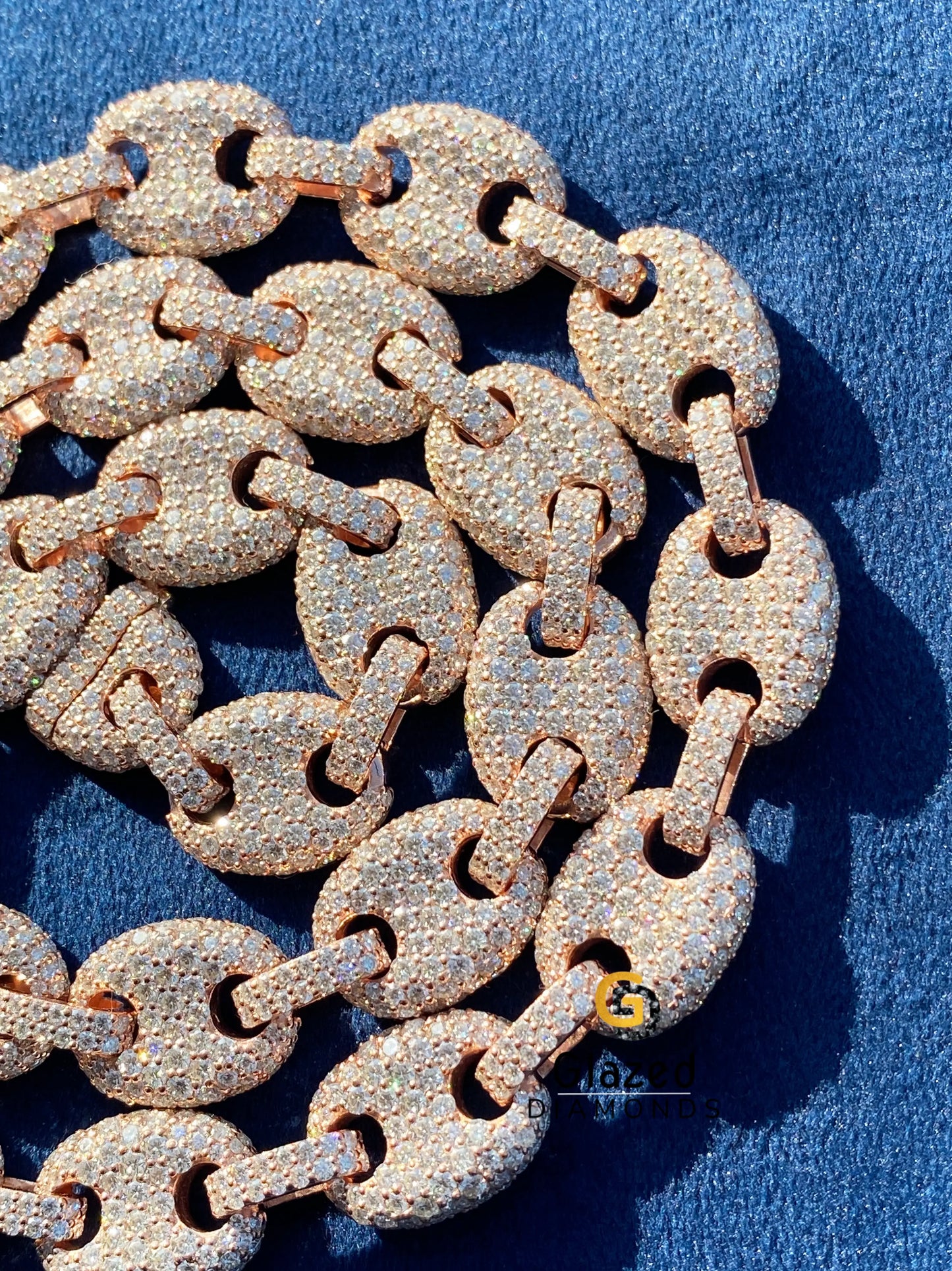 15MM Puff Link Moissanite Hip Hop Chain