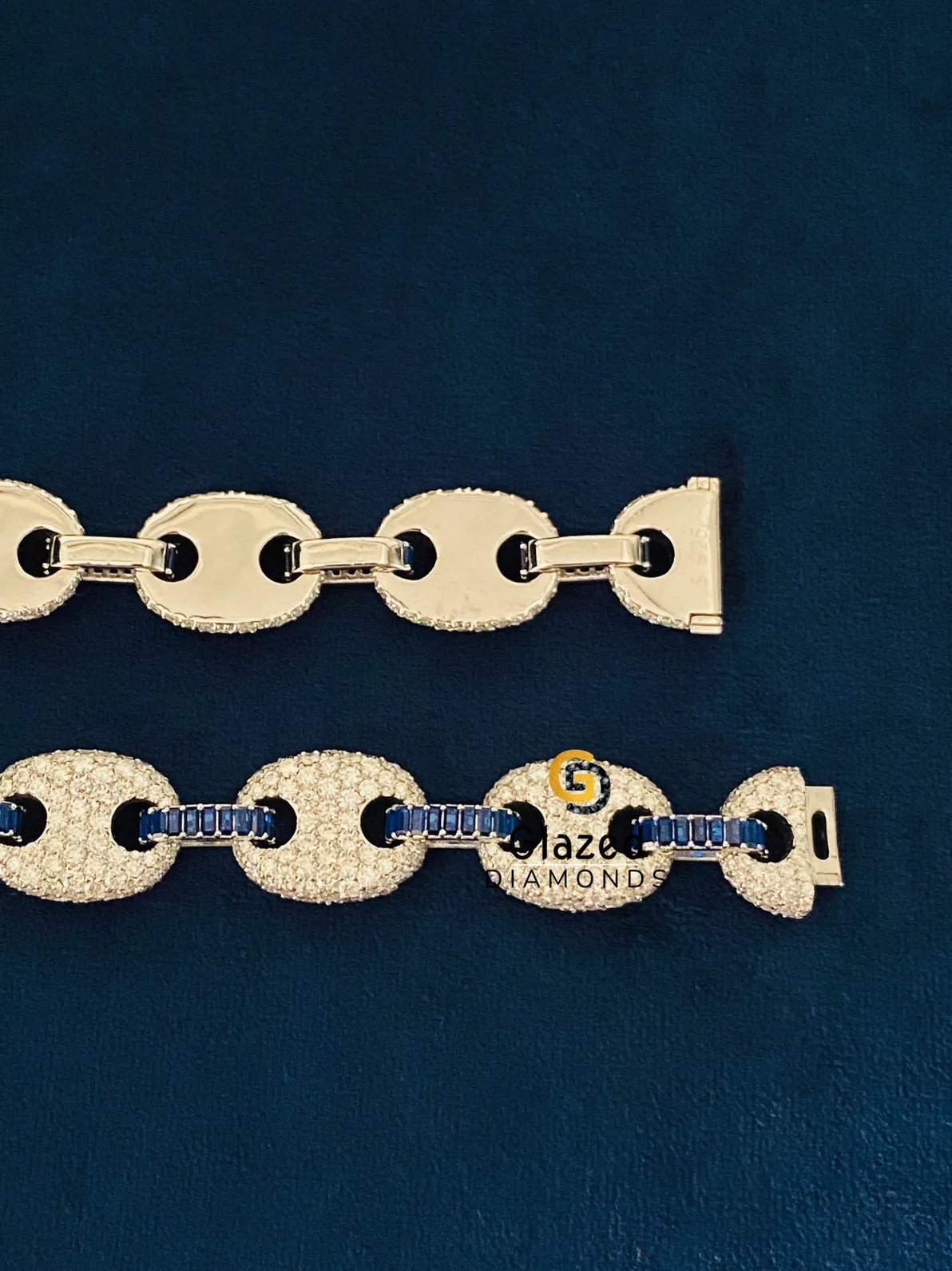 15MM Round Moissanite Diamond Studded Hip Hop Bracelet