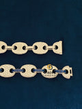 15MM Round Moissanite Diamond Studded Hip Hop Bracelet