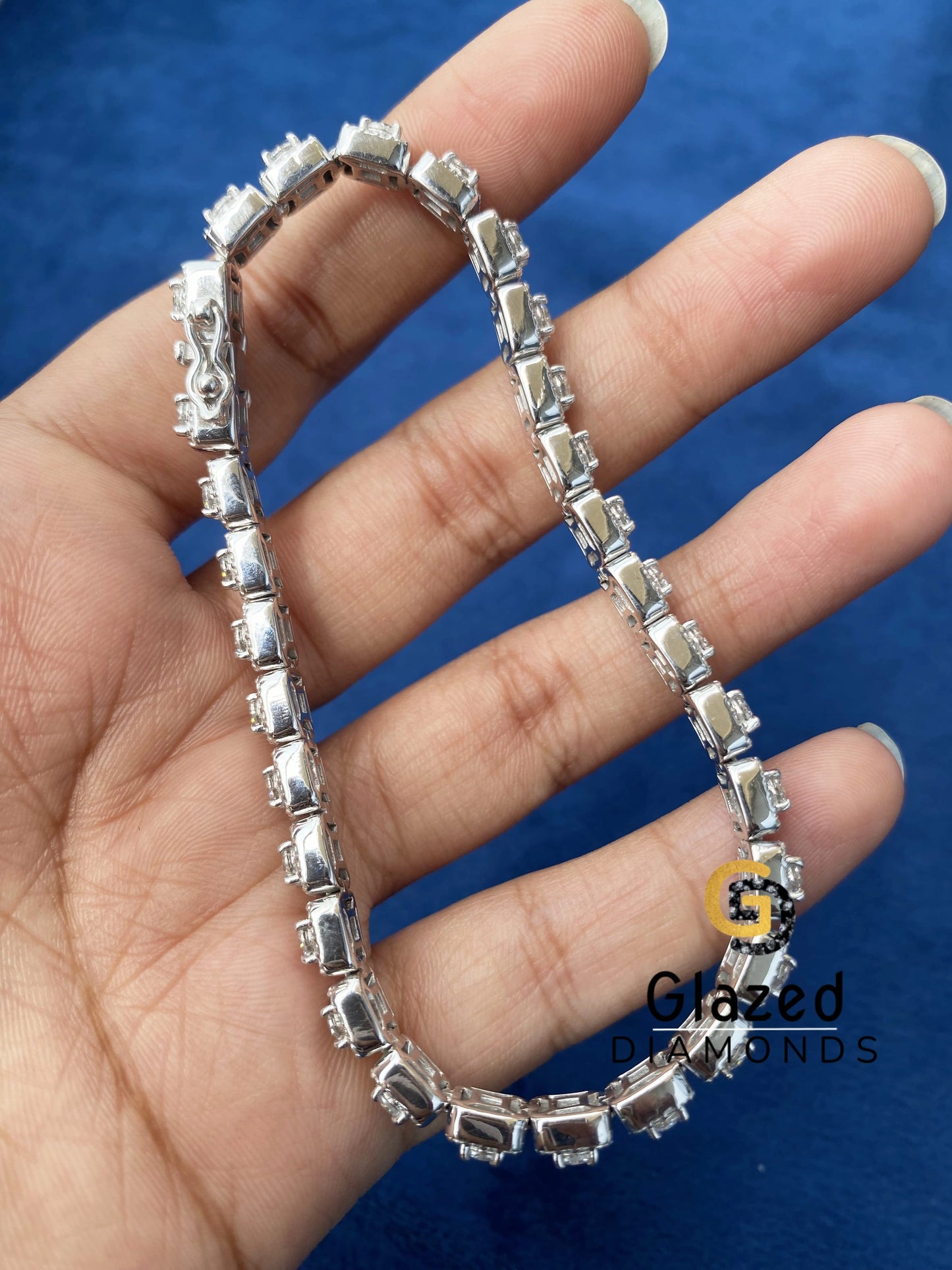 16MM Tennis Halo Moissanite Iced Out Bracelet