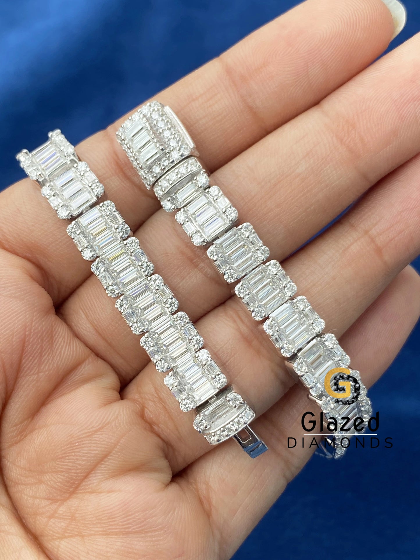 18MM Cluster Moissanite Bracelet