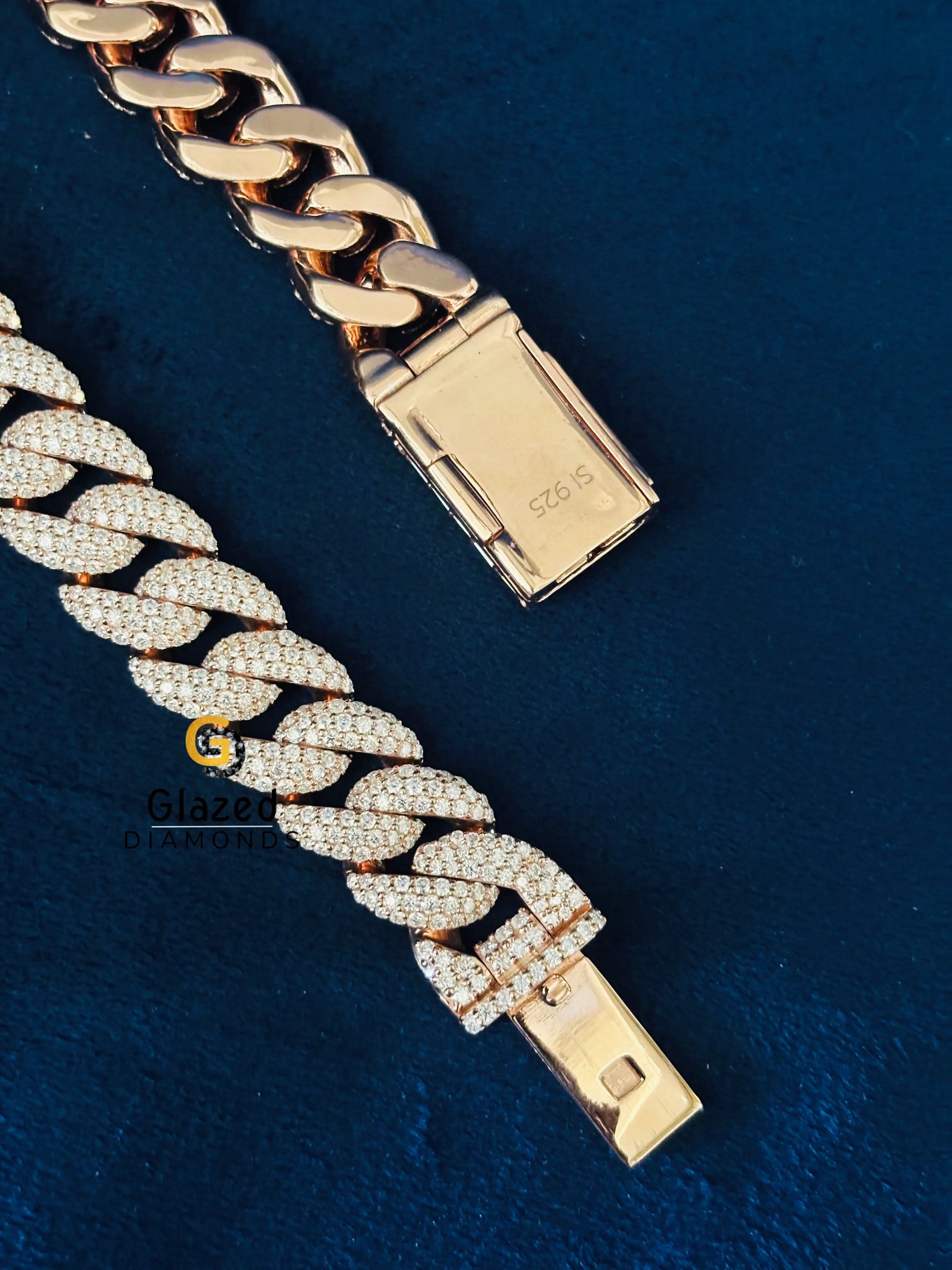 18MM Round_ Baguette Moissanite Hip Hop Chain