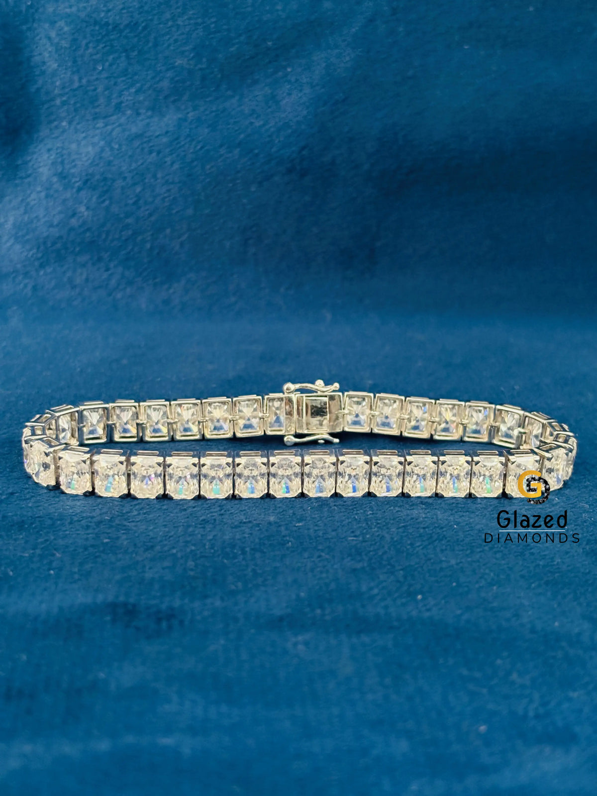 18 CT Moissanite Radiant Cut Tennis Bracelet For Women