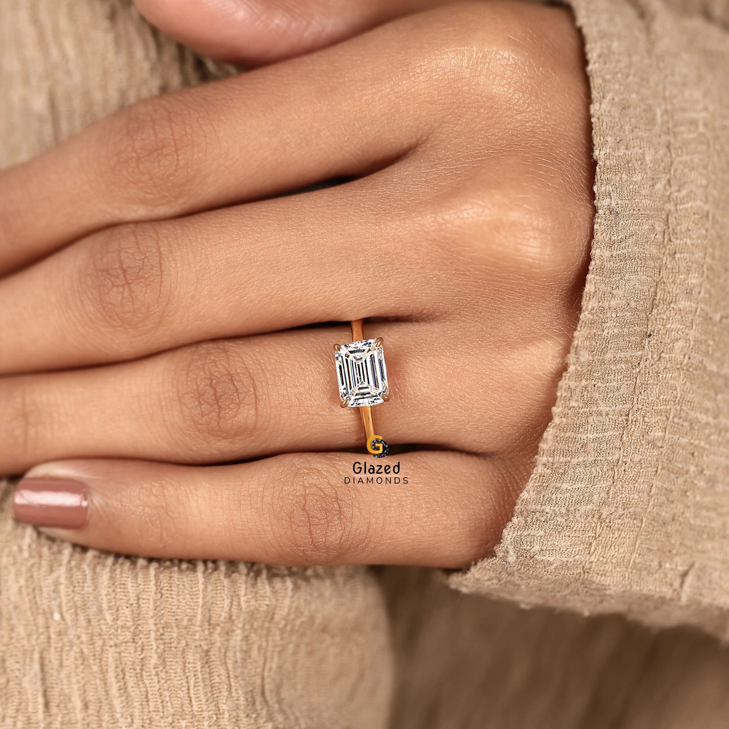 2CT East West Lab Diamond Wedding Ring