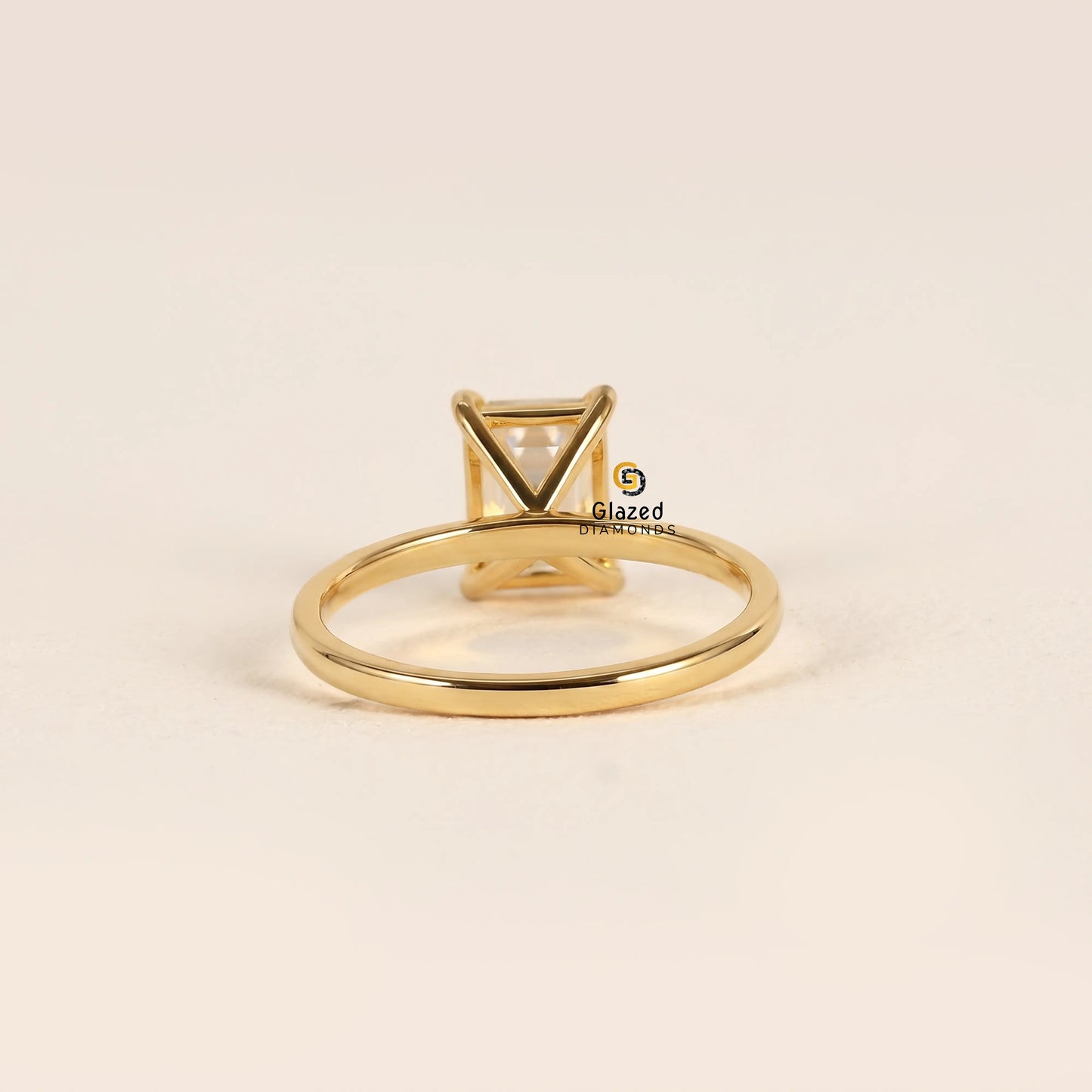 2CT Emerald Lab Grown Diamond Solitaire Wedding Ring For Women