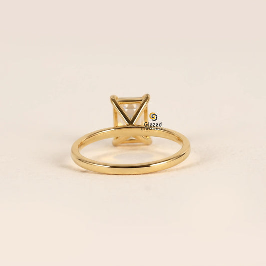 2CT Emerald Lab Grown Diamond Solitaire Wedding Ring For Women
