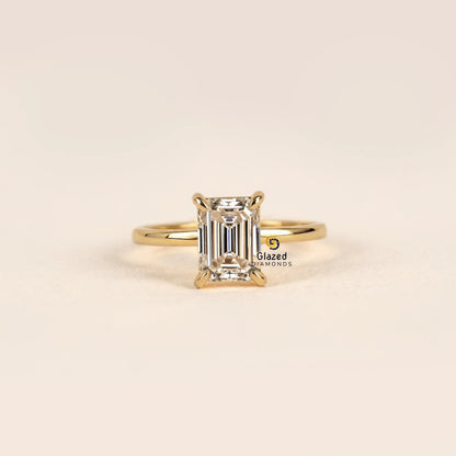 2CT Emerald Lab Grown Diamond Wedding Ring