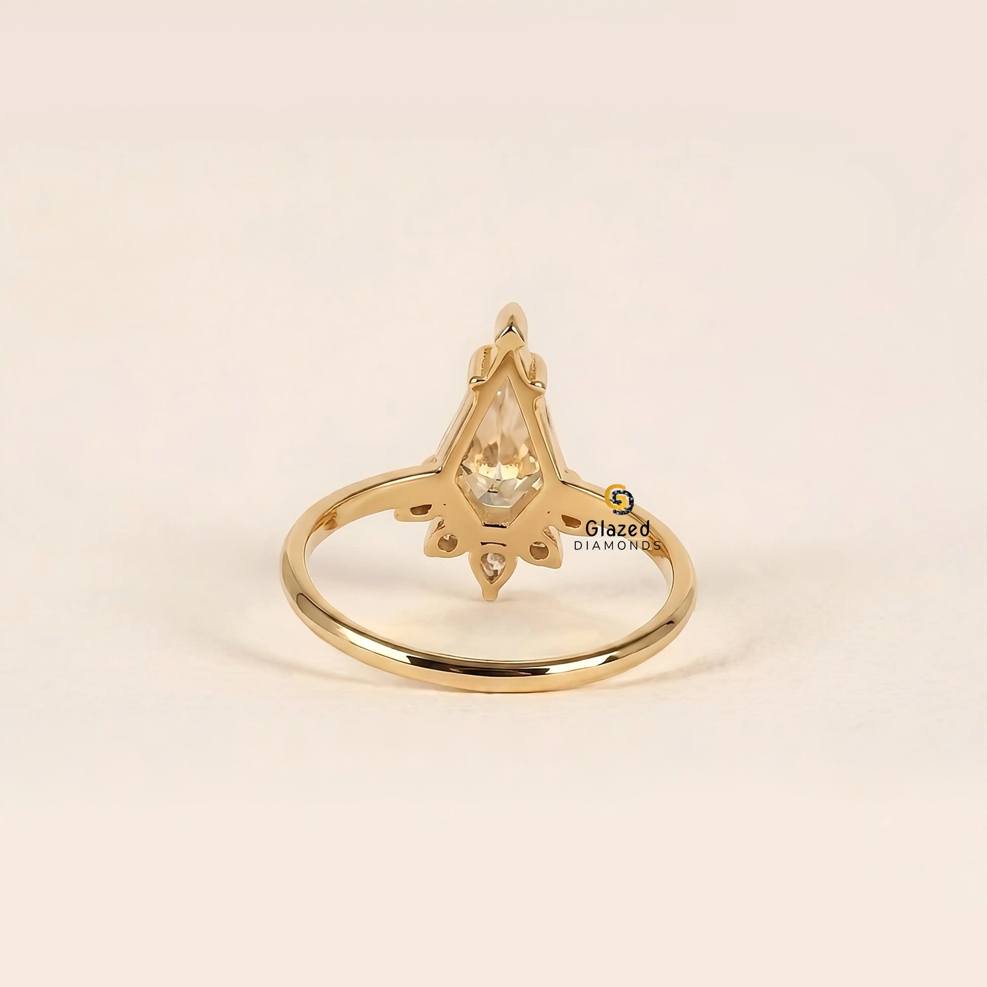 2CT Kite Cut Lab Diamond Wedding Ring For Women