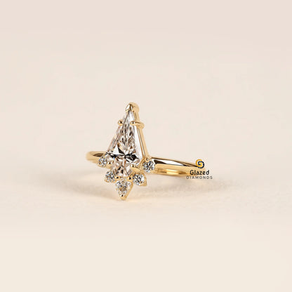 2CT Kite Cut Lab Grown Diamond Wedding Ring