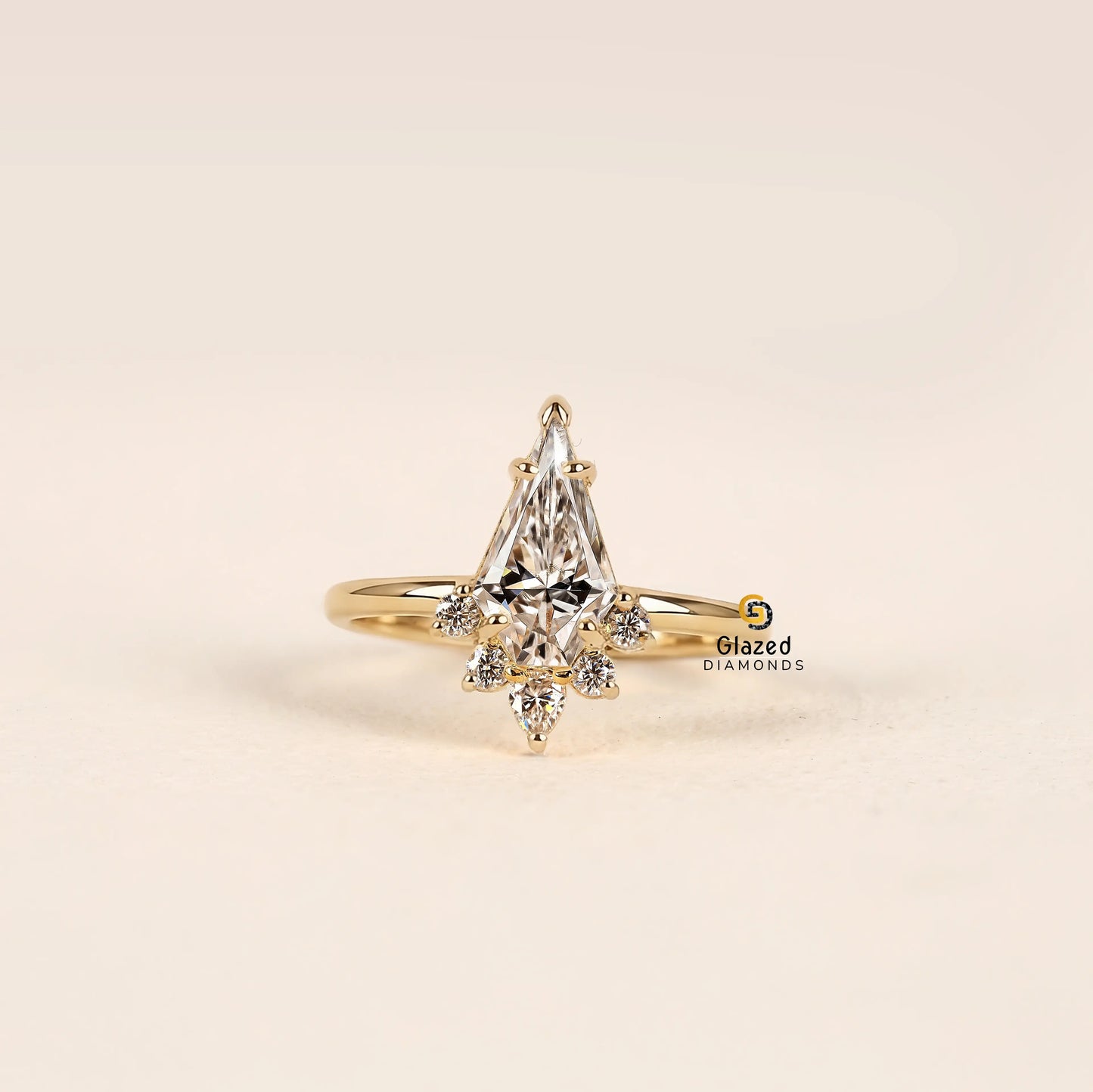 2CT Kite Cut Lab Grown Diamond Wedding Ring For Women
