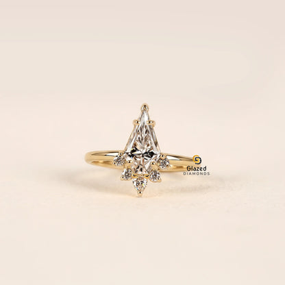 2CT Kite Cut Lab Grown Diamond Wedding Ring For Women