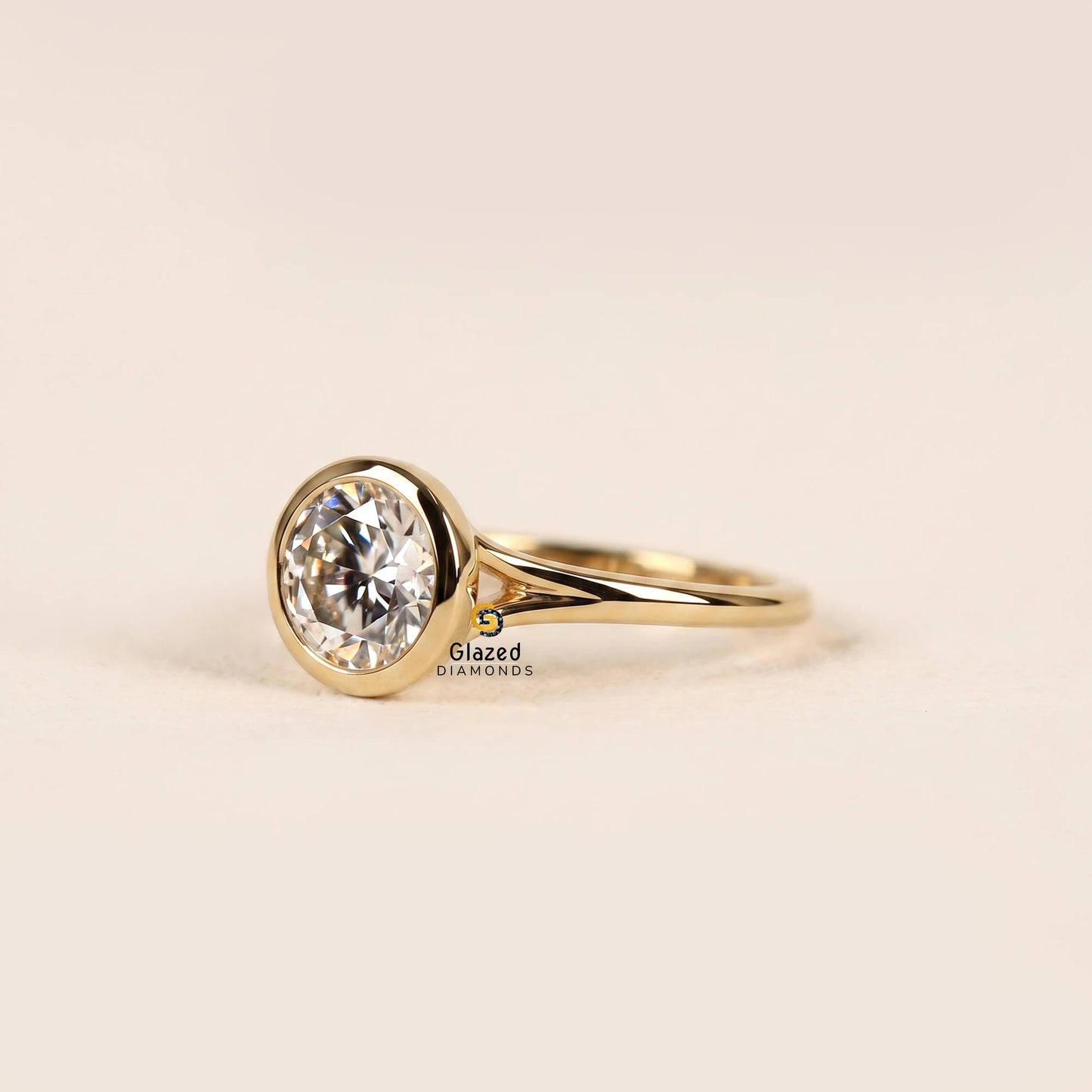 2CT Lab Diamond Split Shank Wedding Ring