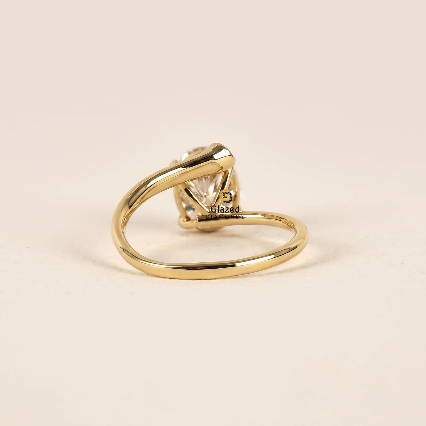 2CT Oval Surprise Lab Diamond Wedding Ring