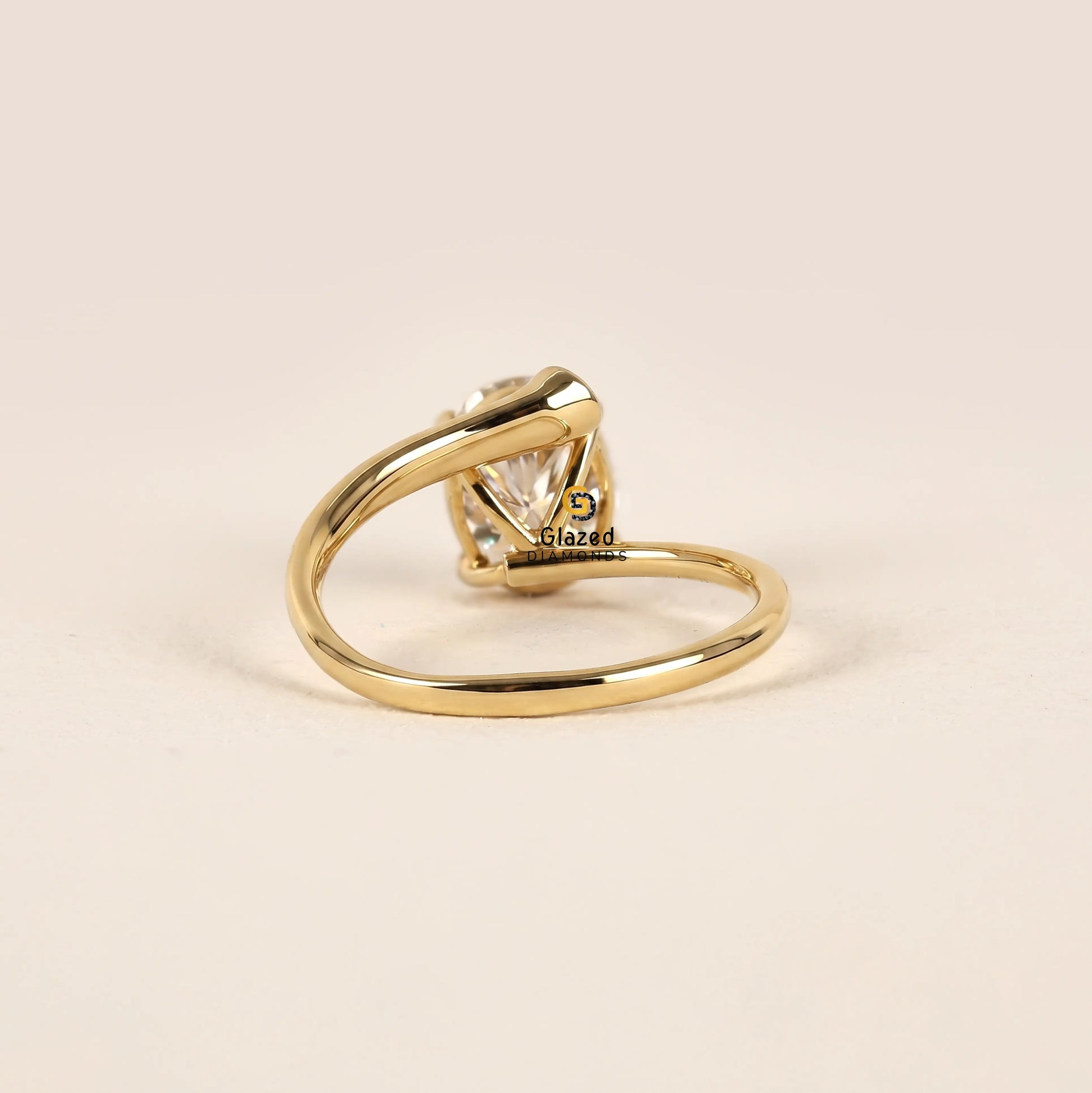 2CT Oval Surprise Lab Diamond Wedding Ring