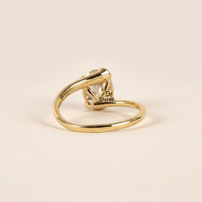 2CT Oval Surprise Lab Diamond Wedding Ring