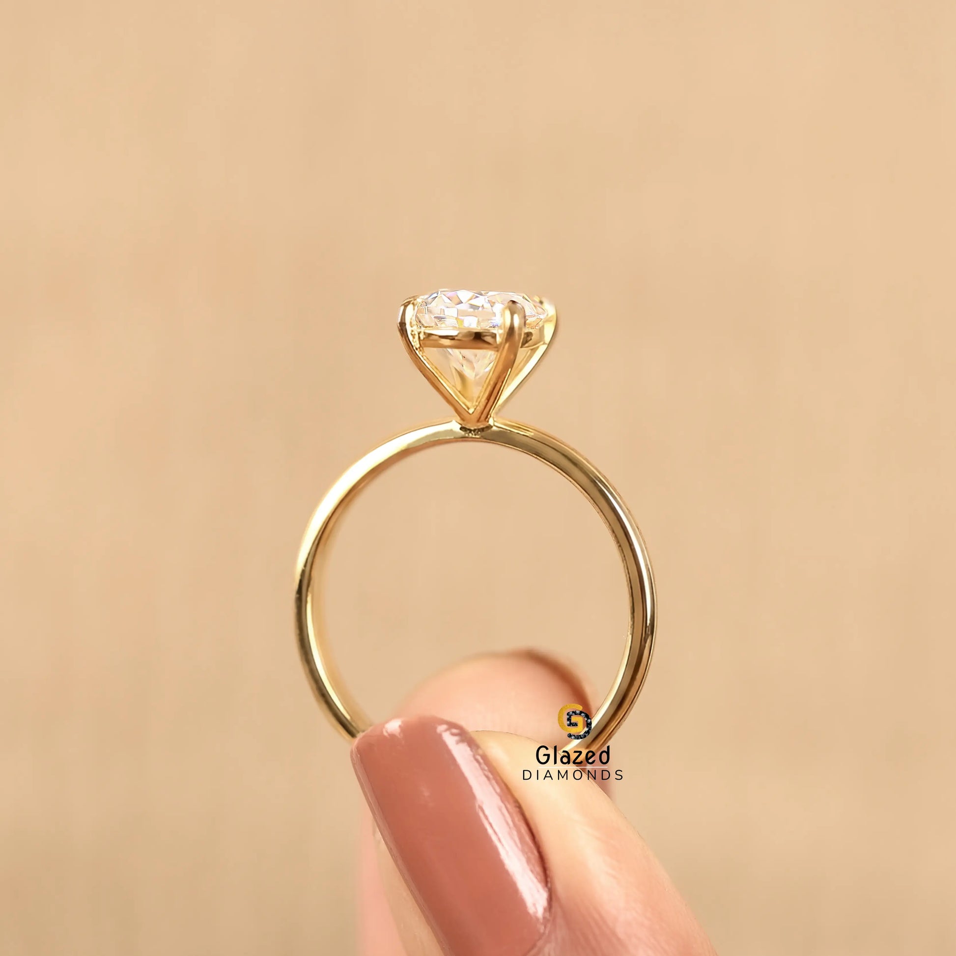2CT Pear Lab Diamond Wedding Ring For Women