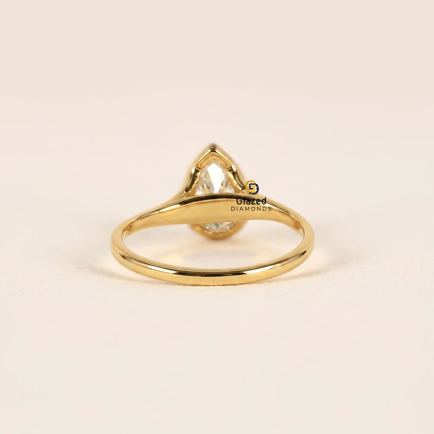 2CT Pear Split Shank Lab Diamond Wedding Ring For Women