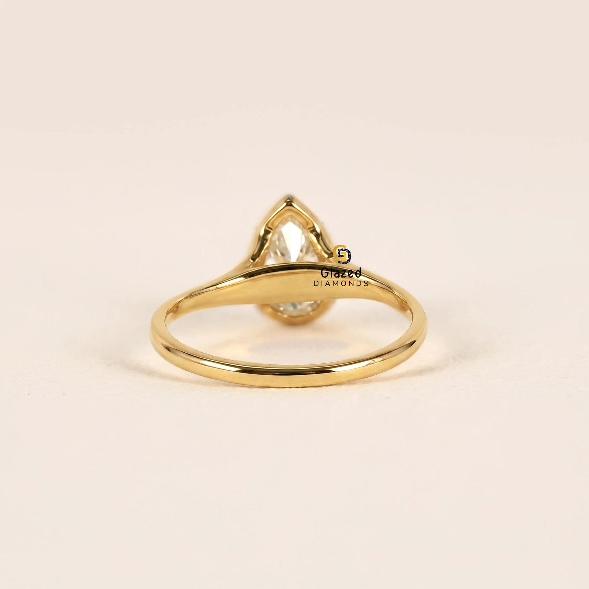 2CT Pear Split Shank Lab Diamond Wedding Ring For Women