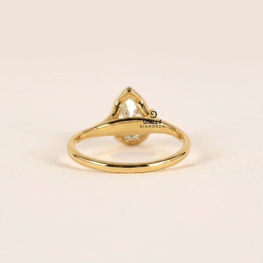 2CT Pear Split Shank Lab Diamond Wedding Ring For Women
