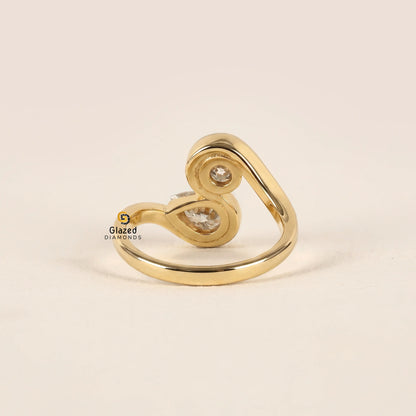 2CT Toi ET Moi Lab Diamond Wedding Ring For Women