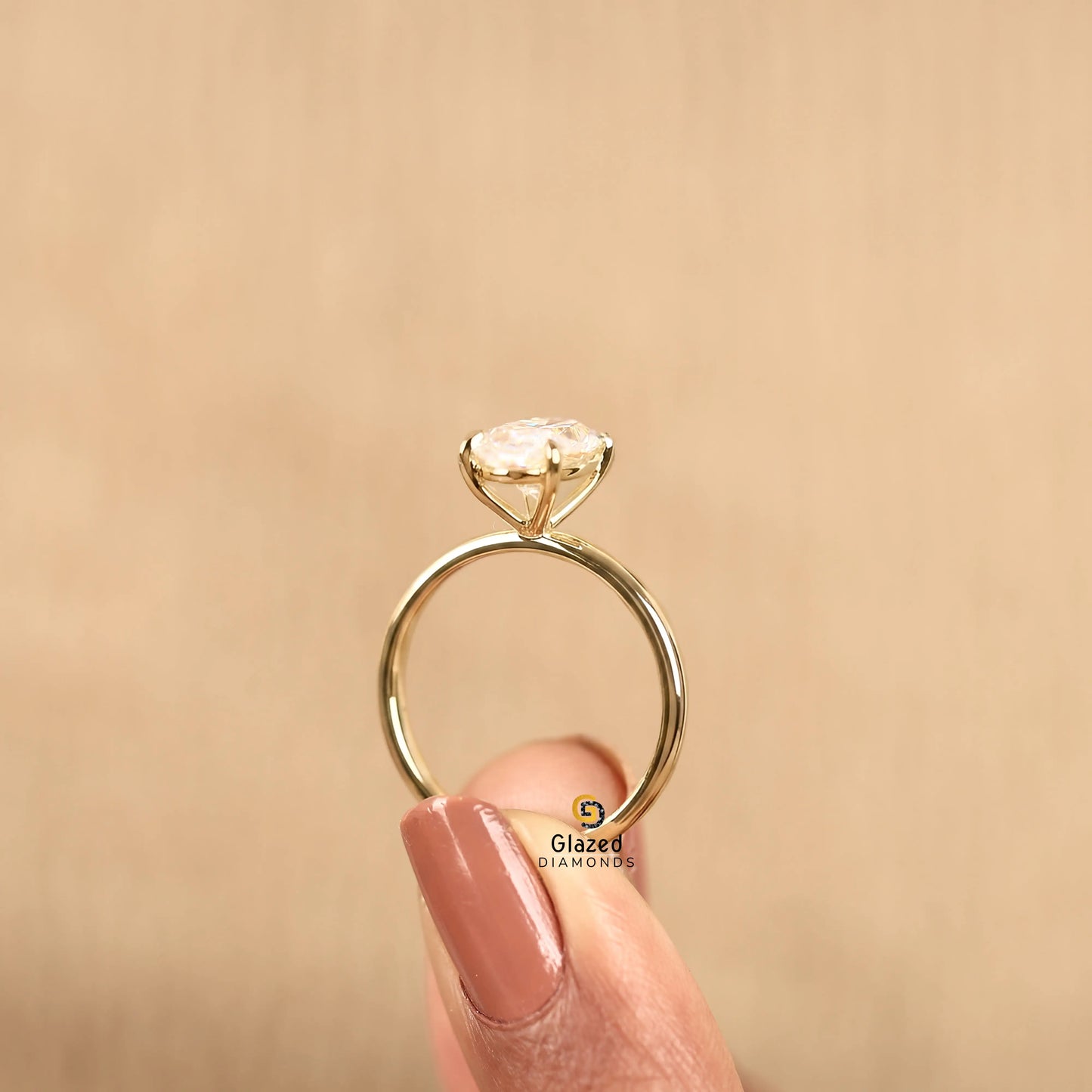 3CT Marquise Cut Solitaire Lab Diamond Engagement Ring