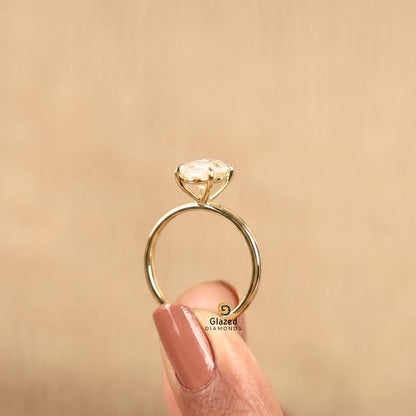 3CT Marquise Cut Solitaire Lab Diamond Engagement Ring