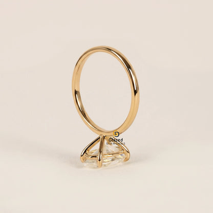3CT Marquise Cut Solitaire Lab Diamond Engagement Ring