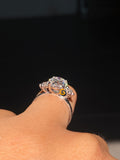 3 CT Oval Cut Cluster Moissanite Engagement Ring For Women