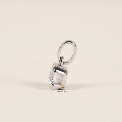 3CT East West Emerald Cut Lab Grown Diamond Pendant For Women