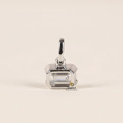 3CT Emerald Cut Lab Grown Diamond Pendant