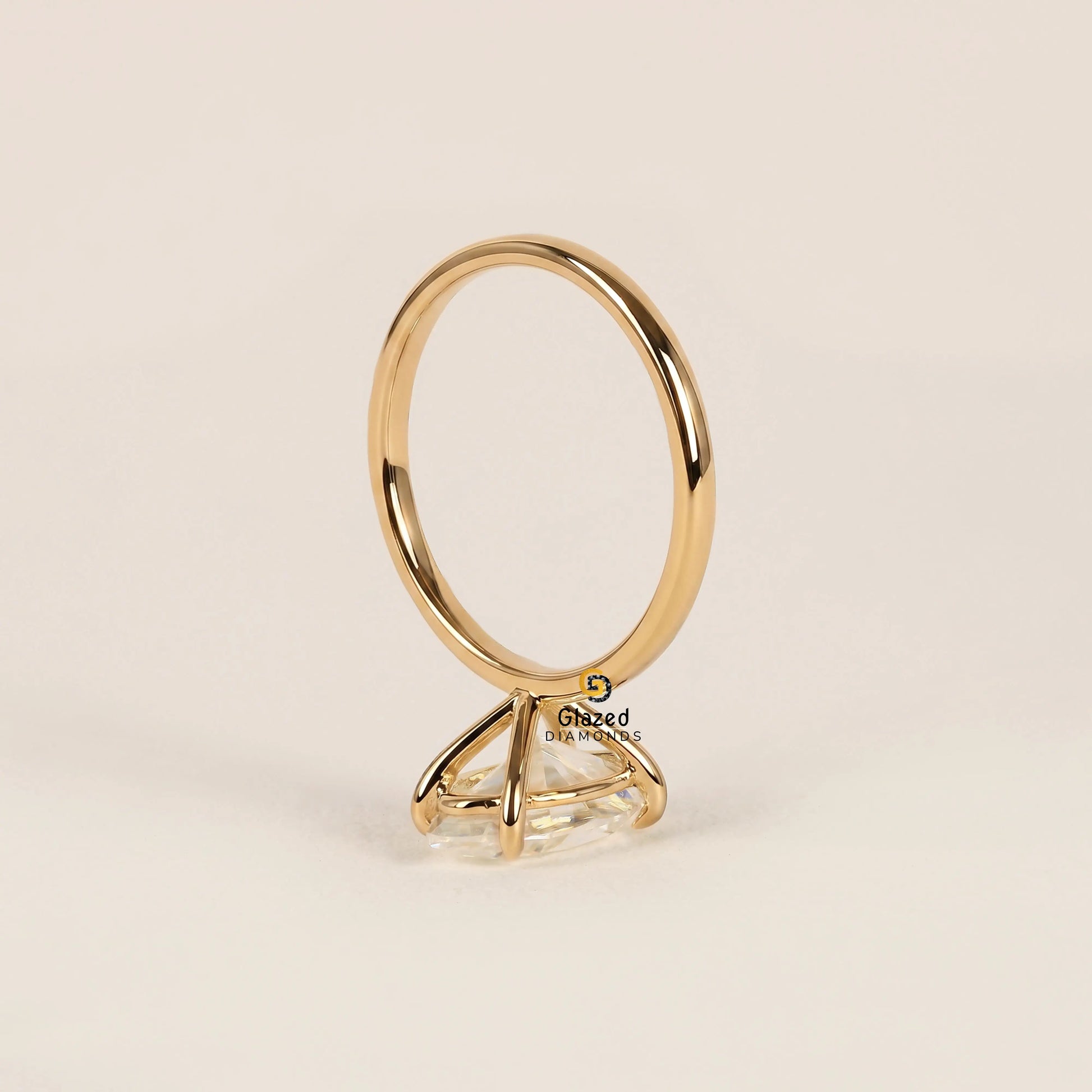 3CT Marquise Cut Solitaire Lab Diamond Engagement Ring For Women