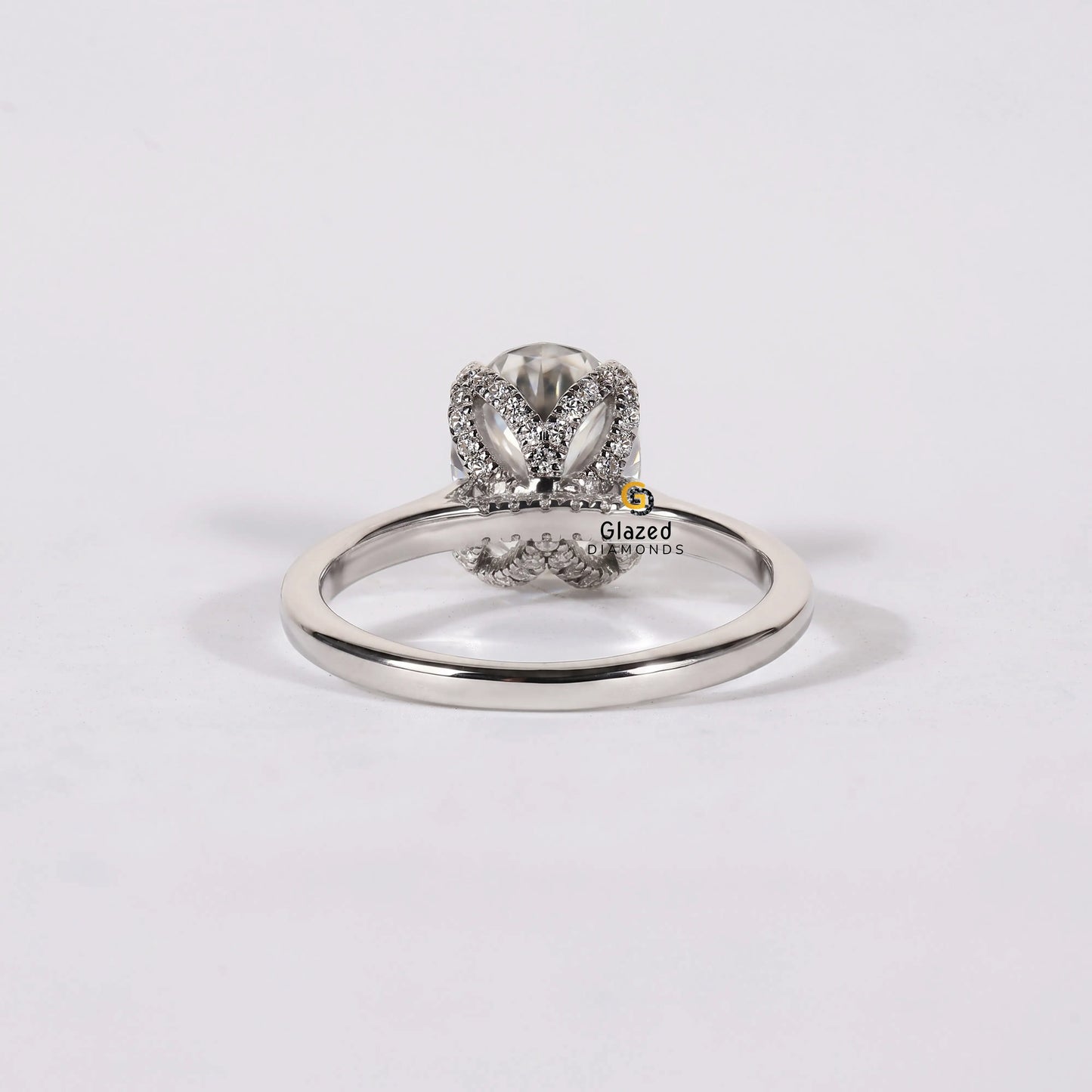 3CT Oval lab Grown Diamond Engagement Ring For Women